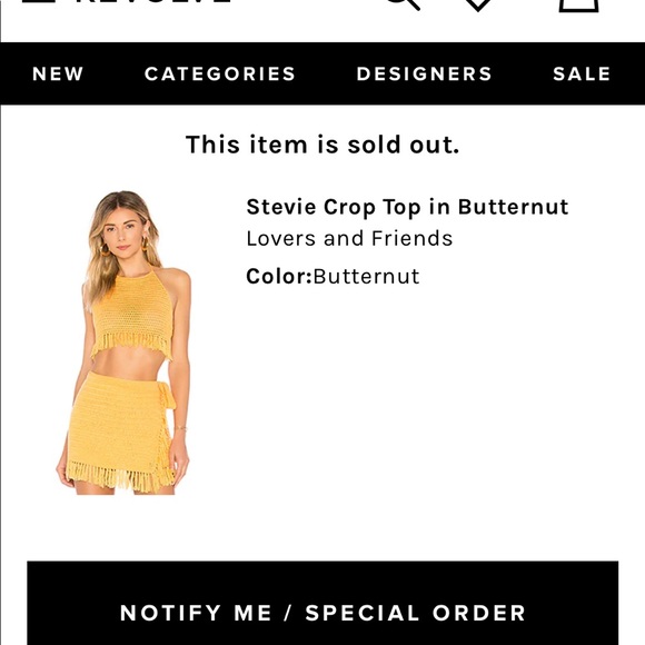 Stevie Crop Top & Skirt in Butternut - Picture 4 of 12